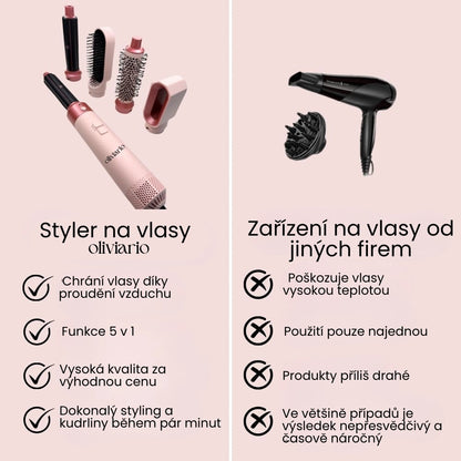 OLIVIARO® - 5 V 1 VLASOVÝ STYLER + E-BOOK zdarma