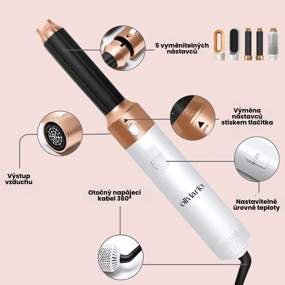 OLIVIARO® - 5 V 1 VLASOVÝ STYLER + E-BOOK zdarma