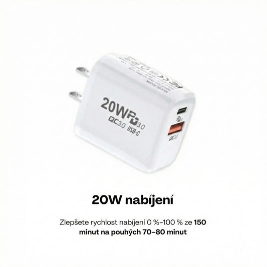 Výkonná Nabíječka 20 W – Rychlejší Nabíjení