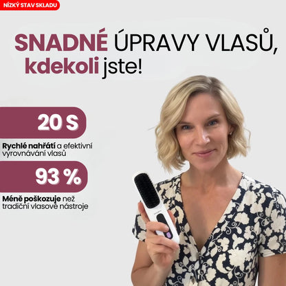 Oliviaro Přenosný Kartáč na Vlasy - Kartáč Go PRO