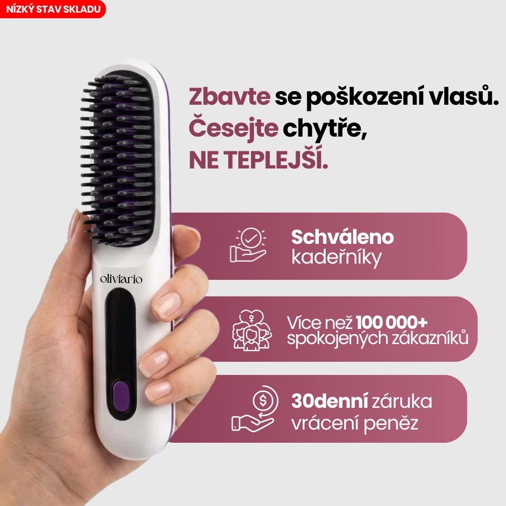 Oliviaro Přenosný Kartáč na Vlasy - Kartáč Go PRO