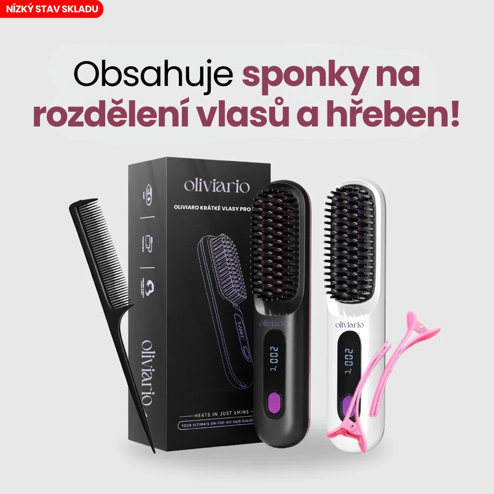 Oliviaro Přenosný Kartáč na Vlasy - Kartáč Go PRO