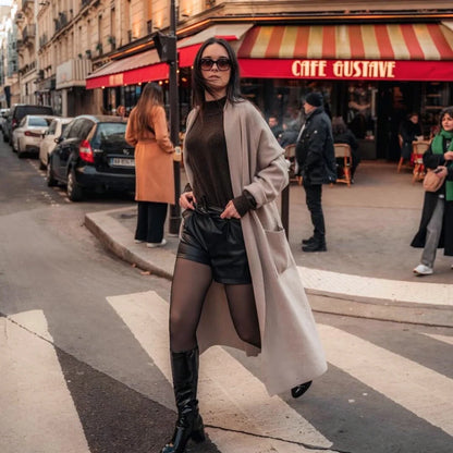 Zateplené transparentní punčocháče